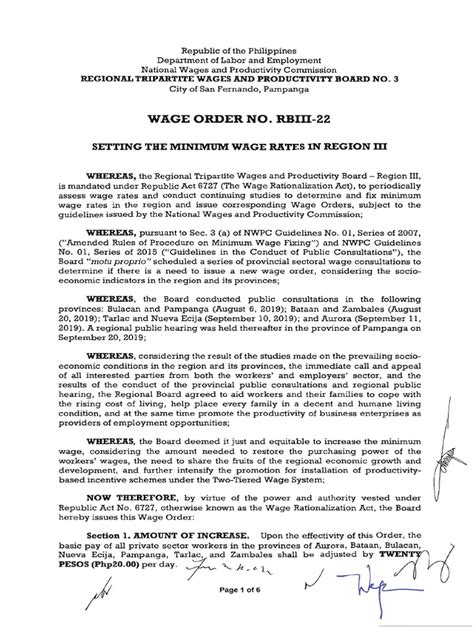 wage order no. rbxi-22|PIA .